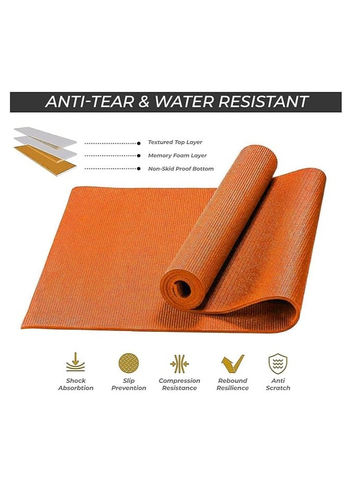 QSHOP Ultimate Premium Non-Slip 6mm Yoga Mat with Attached Carrying Bag Ideal for High Intensity Interval Training, Pilates, Yoga and Many Other Home Exercises from QShop®️  - Image 4