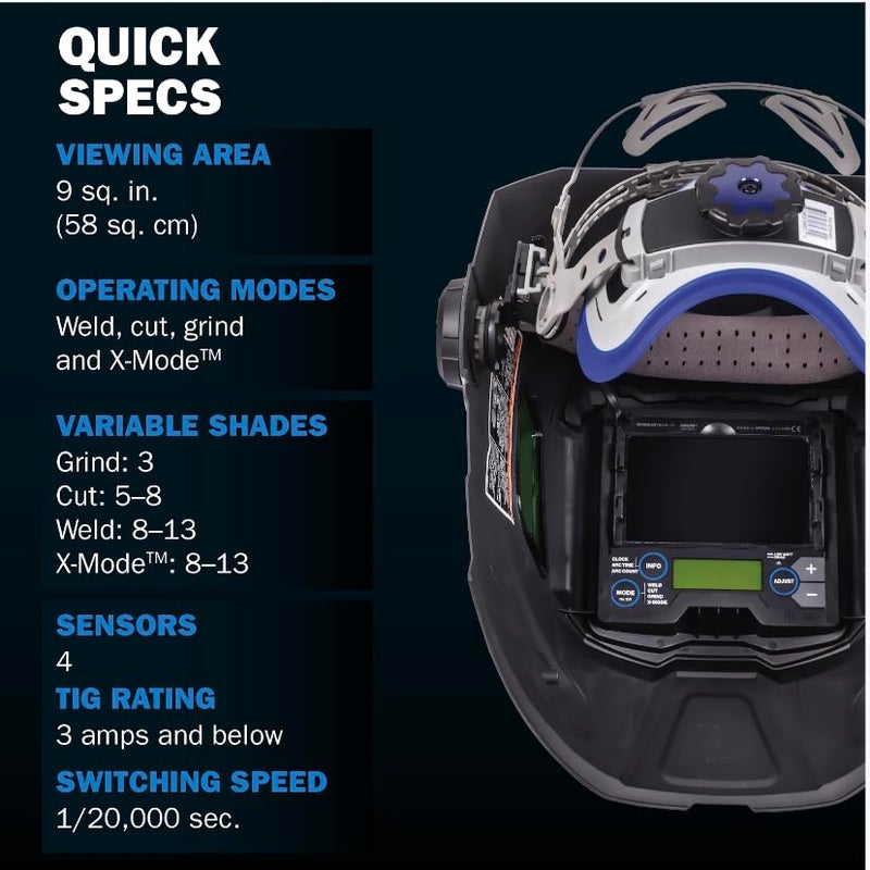 Miller 287768 T94i XL Clearlight 20  Series Welding Mask  Auto Darkening Welding Helmet with Clear Lense  High Definition View - Image 4