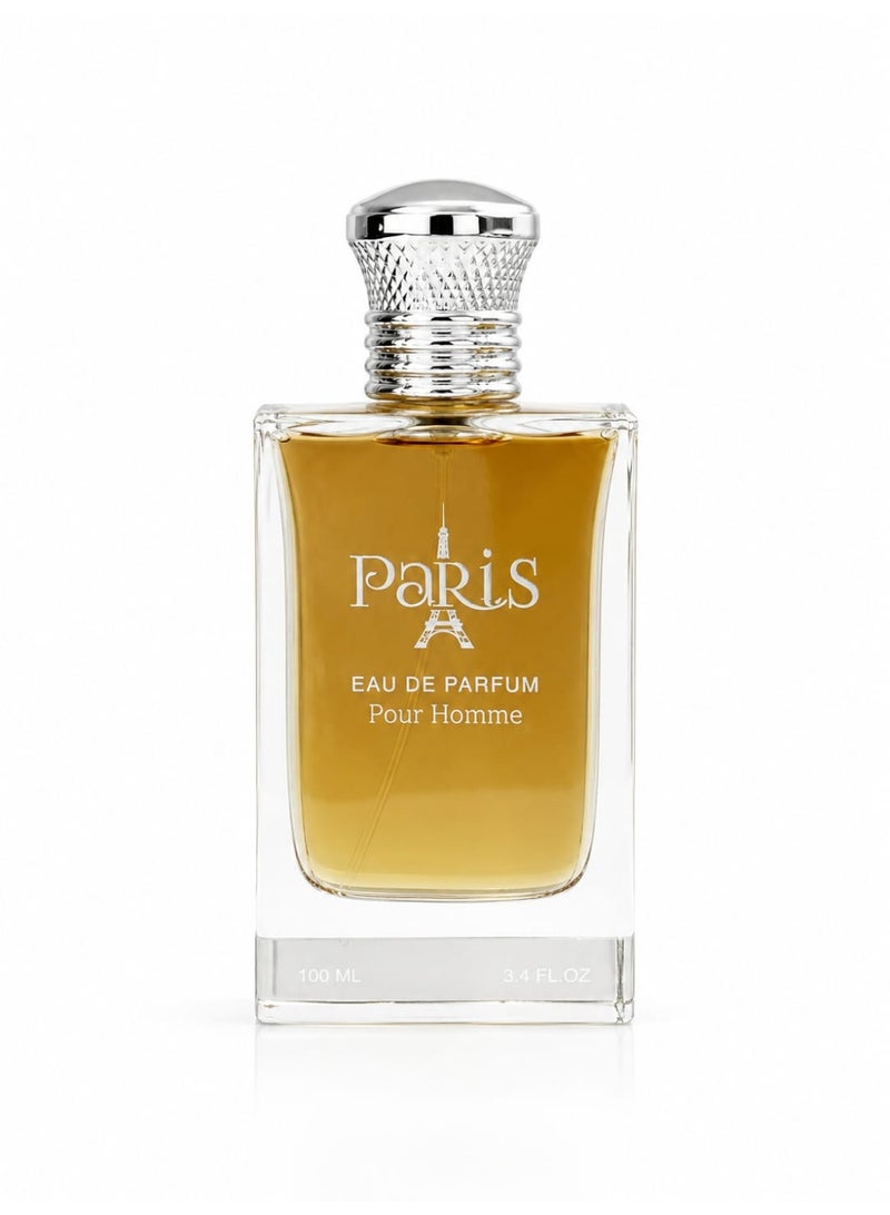 Paris Embrace the allure of the modern man with PARIS Pour Homme—a fragrance that blends luxury and elegance, housed in a bottle inspired by the charm of the French capital. It offers a balanced scent suitable for work, meetings, and special occasions, leaving a sophisticated, lasting impression. Features: ✨ An elegant, modern masculine fragrance. 🌿 A refreshing opening harmonizing with a warm heart and captivating woody notes. ⏳ Excellent longevity and projection, ensuring a distinctive presence all day long. 👔 Suitable for both daily wear and formal occasions. 💎 A luxurious design that makes it an excellent choice for personal use or as a gift - Image 1