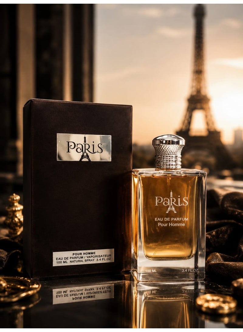 Paris Embrace the allure of the modern man with PARIS Pour Homme—a fragrance that blends luxury and elegance, housed in a bottle inspired by the charm of the French capital. It offers a balanced scent suitable for work, meetings, and special occasions, leaving a sophisticated, lasting impression. Features: ✨ An elegant, modern masculine fragrance. 🌿 A refreshing opening harmonizing with a warm heart and captivating woody notes. ⏳ Excellent longevity and projection, ensuring a distinctive presence all day long. 👔 Suitable for both daily wear and formal occasions. 💎 A luxurious design that makes it an excellent choice for personal use or as a gift - Image 2