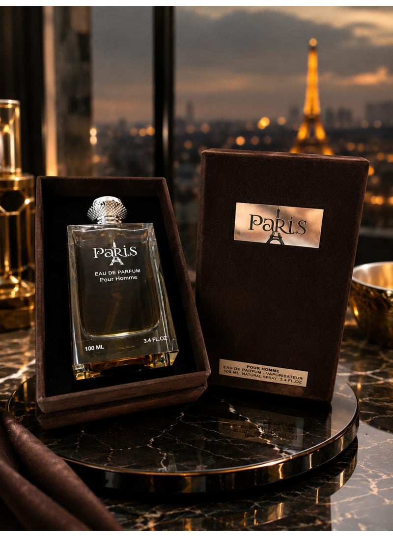 Paris Embrace the allure of the modern man with PARIS Pour Homme—a fragrance that blends luxury and elegance, housed in a bottle inspired by the charm of the French capital. It offers a balanced scent suitable for work, meetings, and special occasions, leaving a sophisticated, lasting impression. Features: ✨ An elegant, modern masculine fragrance. 🌿 A refreshing opening harmonizing with a warm heart and captivating woody notes. ⏳ Excellent longevity and projection, ensuring a distinctive presence all day long. 👔 Suitable for both daily wear and formal occasions. 💎 A luxurious design that makes it an excellent choice for personal use or as a gift - Image 3