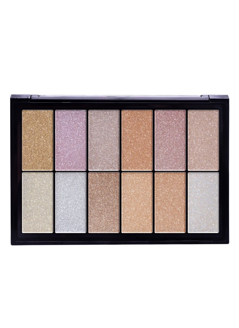 FUTURE MAKEUP Future Makeup MULTIUSO 12 Color Highlighter Cream Palette – FU802  - Image 1