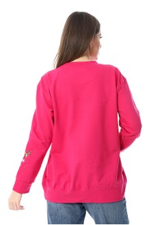 Caesar WomenEmbroidery Melton sweat Shirt With Long Sleeves  - Image 2