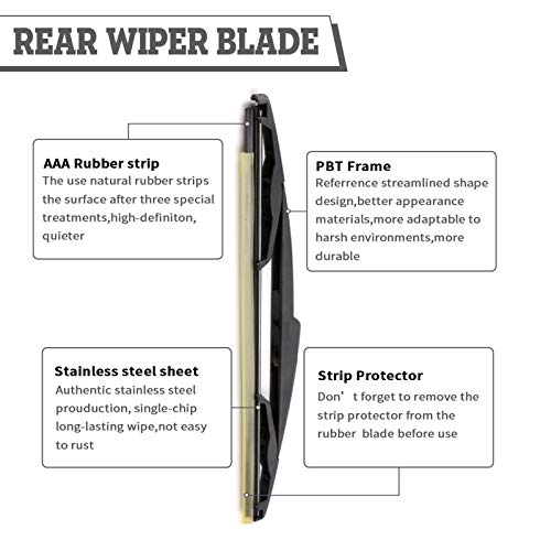 HODEE Rear Wiper Arm Blade Nut Set Replacement for Volvo XC90 Stdrd Platinum 2007-2014,XC90 R-Design 2012-2014,XC60 2012-2017, Rear Wiper Cover Accessories Assembly,Back Windshield Window Cap - Image 5