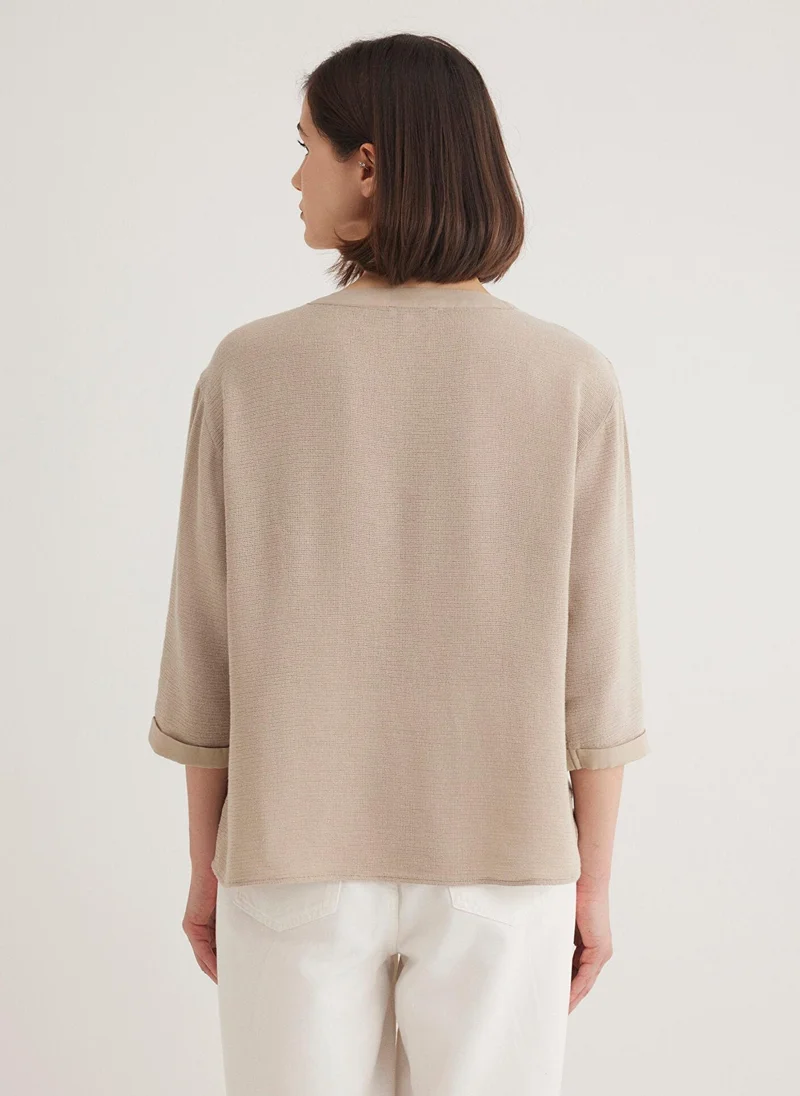 MAVI Beige Long Sleeve Blouse