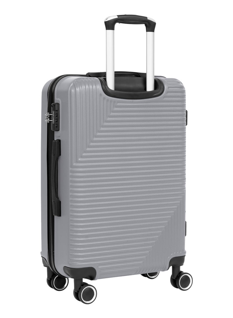 PARAJOHN Cabin Size Lightweight ABS Hardside Spinner Luggage Trolley -20 Inch | Carrying 10KG 8 Wheel Hardshell Suitcase Silver - Image 2