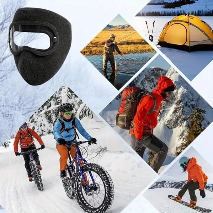 Sixfire Applience Unisex Full Winter Face Mask Windproof And Sun Protection Warm Eye Protection Screen Goggles Cycling and Bike Mask For Women and Men Black, Pack of 1 - Image 2
