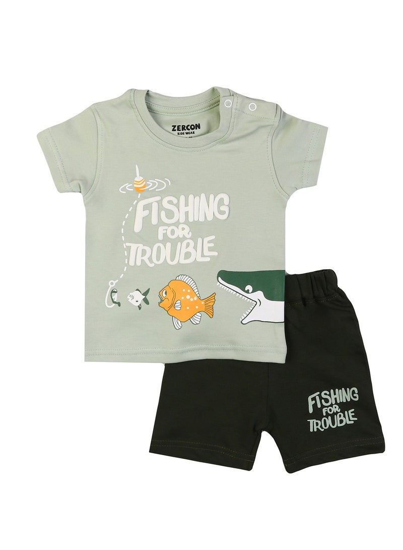 Zercon Summer Pajama Set for Newborn Baby Boys - Summer Set for Baby Boys - Image 1