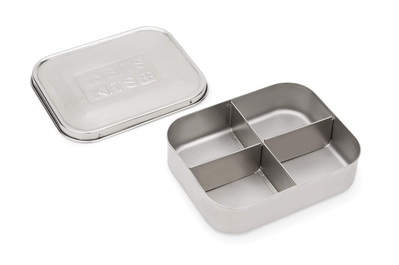 Bits Kits Stainless Steel Bento Box Lunch and Snack Container for Kids and Adults 4 Sections