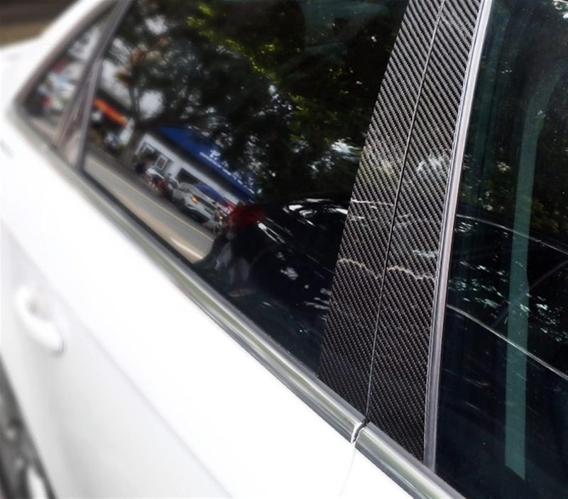 DEMULAX Carbon Fiber Car Window Pillar Posts Cover Trim - Image 4
