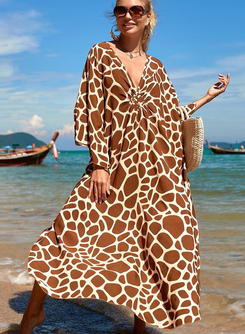 إسكدنيا قميص غطاء الشاطئ الكبير والتنورة الطويلة - Image 1