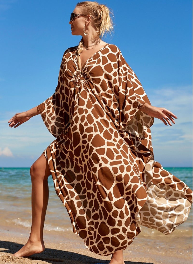 إسكدنيا قميص غطاء الشاطئ الكبير والتنورة الطويلة - Image 3