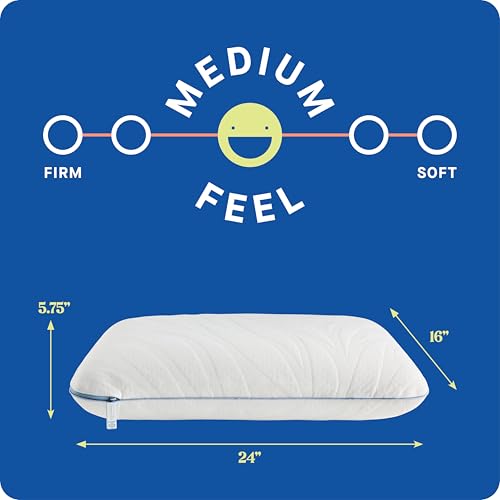 Sealy Dreamlife Queen Size Memory Foam Cooling Pillow with Surface Guard Technology, Removable Machine-Washable Cover, 1 Year Limited Warranty, White - Image 3