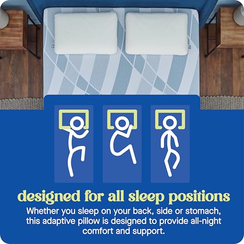 Sealy Dreamlife Queen Size Memory Foam Cooling Pillow with Surface Guard Technology, Removable Machine-Washable Cover, 1 Year Limited Warranty, White - Image 5