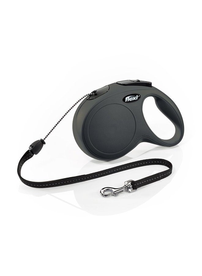 Flexi New Classic Retractable Dog Leash (Cord), 26 ft, Medium, Black - Image 1