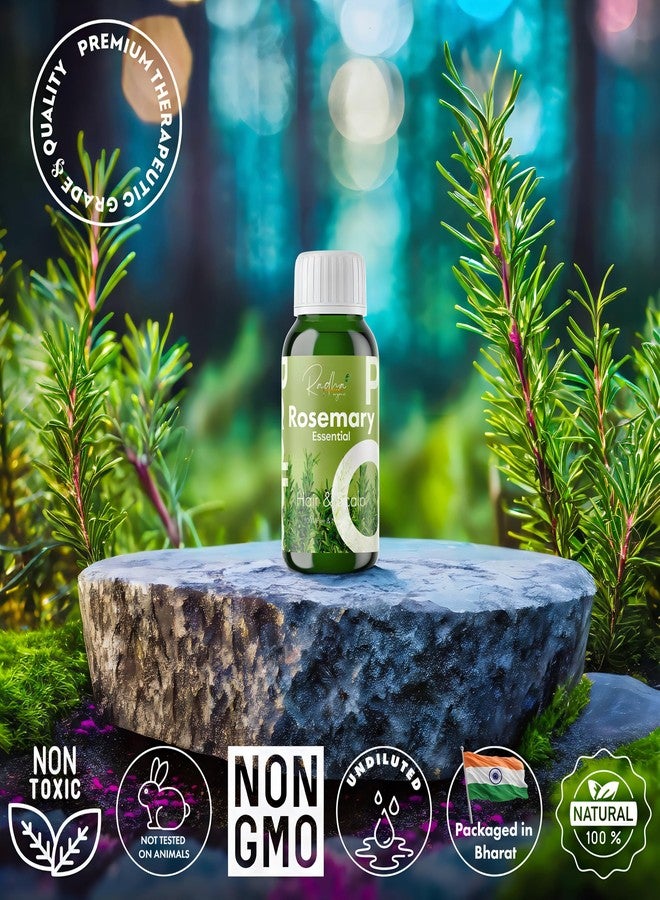 Radha Organic Rosemary Oil for Hair Scalp - 100% Natural Rosemary Essential Oils for Skin, Diffuser & Aromatherapy - Rosemary Hair Oil for Hair - Fresh & Versatile, 15 mL - Image 4