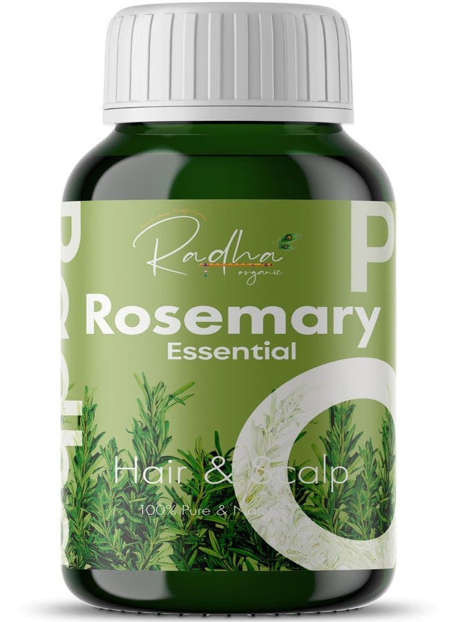 Radha Organic Rosemary Oil for Hair Scalp - 100% Natural Rosemary Essential Oils for Skin, Diffuser & Aromatherapy - Rosemary Hair Oil for Hair - Fresh & Versatile, 15 mL - Image 1