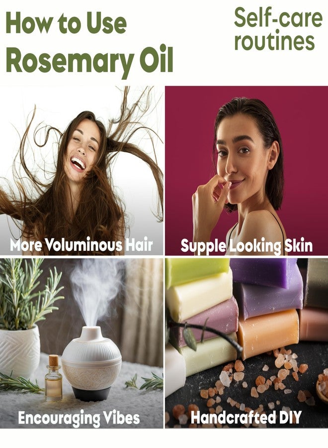 Radha Organic Rosemary Oil for Hair Scalp - 100% Natural Rosemary Essential Oils for Skin, Diffuser & Aromatherapy - Rosemary Hair Oil for Hair - Fresh & Versatile, 15 mL - Image 3