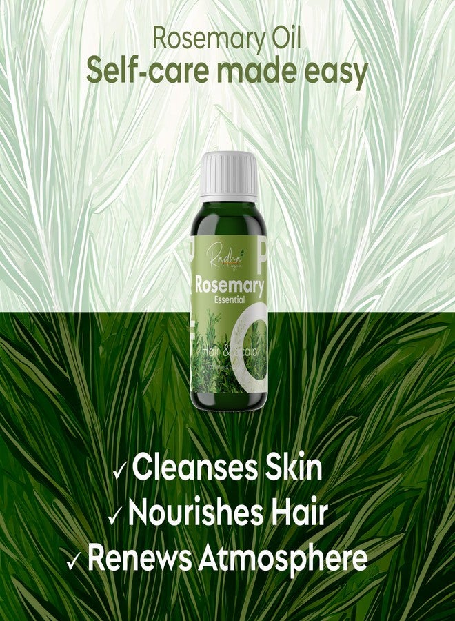 Radha Organic Rosemary Oil for Hair Scalp - 100% Natural Rosemary Essential Oils for Skin, Diffuser & Aromatherapy - Rosemary Hair Oil for Hair - Fresh & Versatile, 15 mL - Image 2