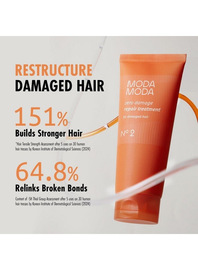 MODA MODA MODAMODA Zero Extreme Damaged Hair Repair Keratin Conditioner for All Hair Types | 10-Second Bond Strengthener | Volume w/ 17 Amino Acids & Polyphenols No Animal Trials 7.05 oz - Image 2