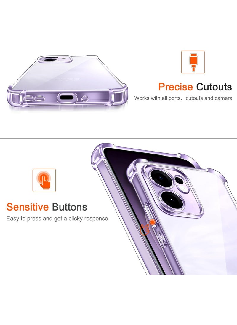 Generic Shockproof Transparent Case Compatible with Oppo Reno 13F  - Image 4