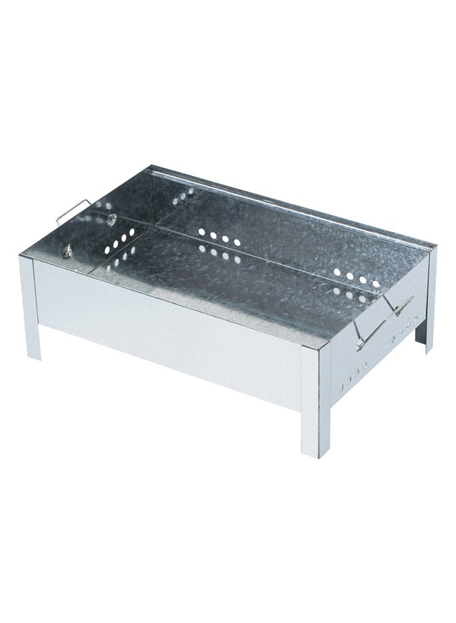 AL SANIDI Charcoal grill for trips, Portable Charcoal Grill, Silver, Size 40*60 Cm  - Image 4