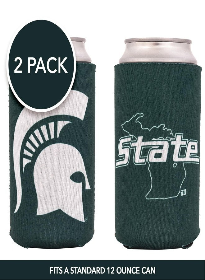 ديزرت كاكتوس حافظة مشروبات عازلة من ديزرت كاكتوس، جامعة ولاية ميشيغان، عبوة من قطعتين، حامل مشروبات رغوي، سبارتانز، جامعة ولاية ميشيغان (عبوة من قطعتين) - Image 3