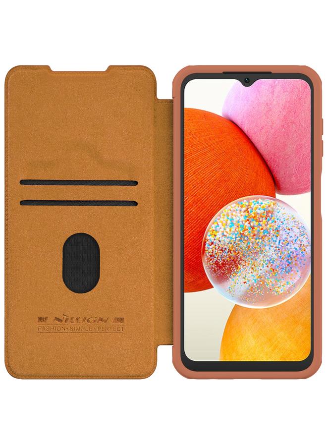 Nillkin Case For Samsung Galaxy A14 4G QIN Series Pro Sliding Camera Cover Design Leather Phone Case - Image 4