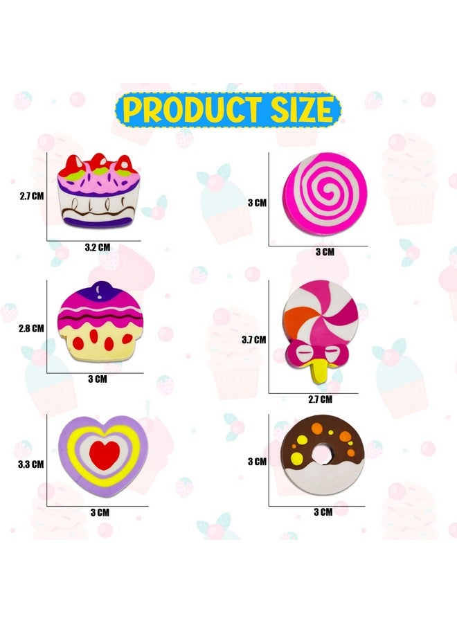 فنبلاست ممحاة فن بلاست للأطفال - مجموعة من 12 ممحاة أنيقة بطابع الوجبات السريعة والآيس كريم، مجموعة ممحاة كهدية، أدوات مكتبية كاواي، ممحاة مطاطية للأطفال، مجموعة أدوات مكتبية للأطفال - Image 3