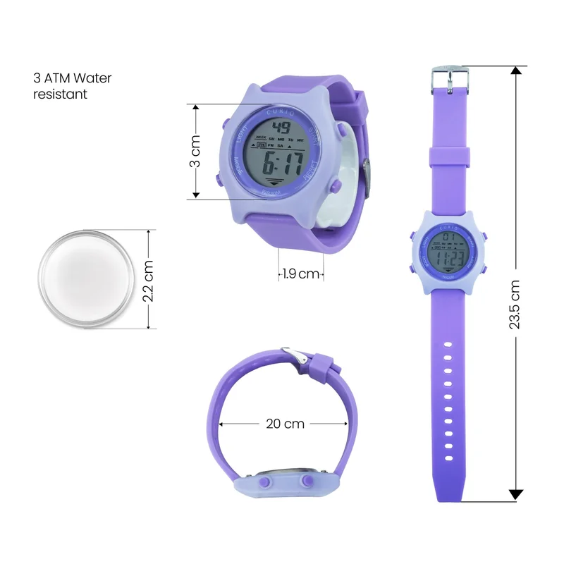 Curio  Kids's Plastic Digital Watch CU-2341L-3 - 38 mm  | Best Price UAE