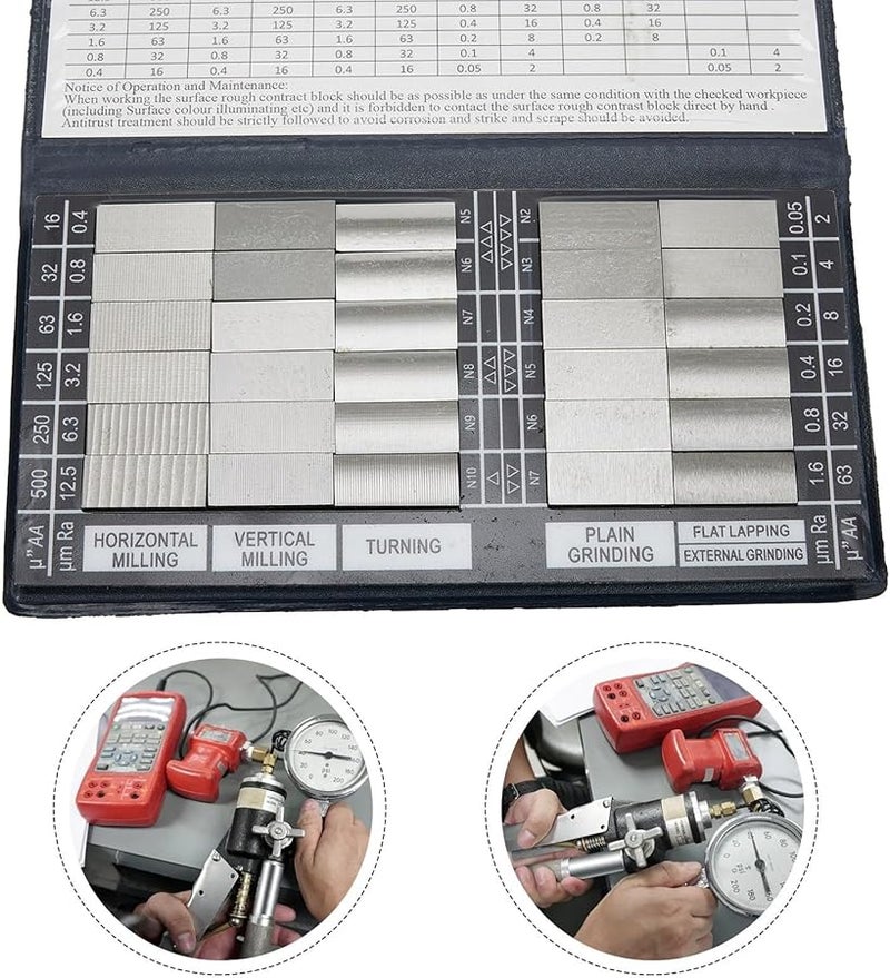 30 قطعة مجموعة كتل عينات الخشونة Ra 0.05-12.5 لمقارنة تشطيب المعادن وفق معايير S.A.E - Image 5