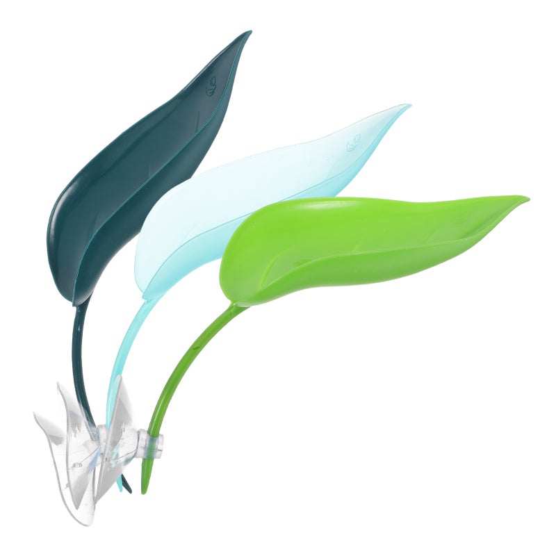 3pcs Betta Fish Resting Leaves Aquarium Decor Plants For Fish Easy To Install Fake Leaf For Betta Fish Aquatic Environment - Image 3