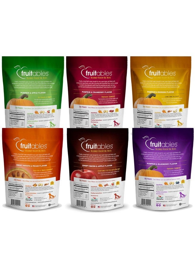 Fruitables Pumpkin Dog Treats, 7oz, Crunch Variety Pack of 6 - Image 2