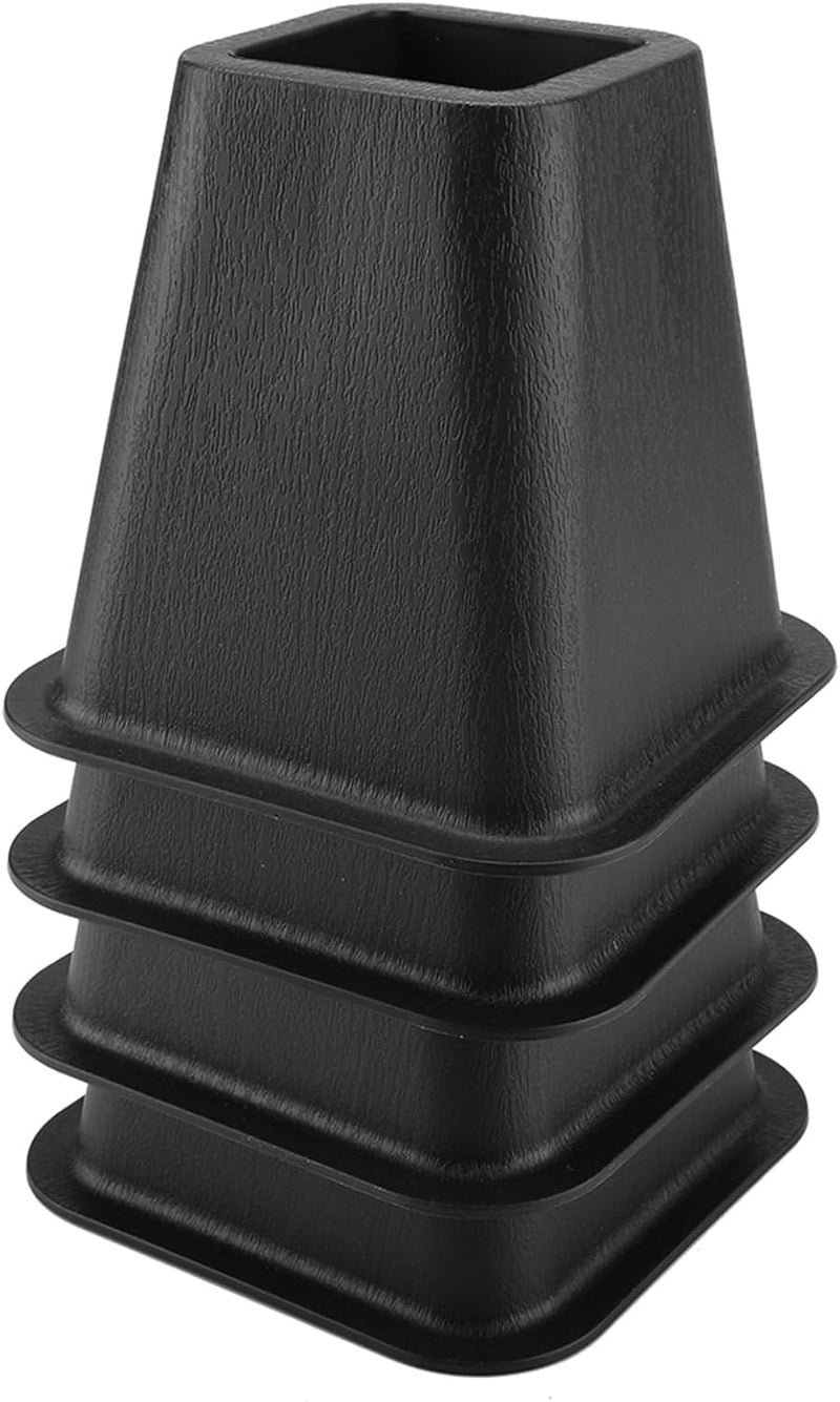 Dioche 4" Chair RaBlack Furniture Raisers Set of 4 - Sturdy 'Elephant Feet' Design for Bed & Chair Height, SpaceSaving Solution, 500KG Load Capacity - Image 5
