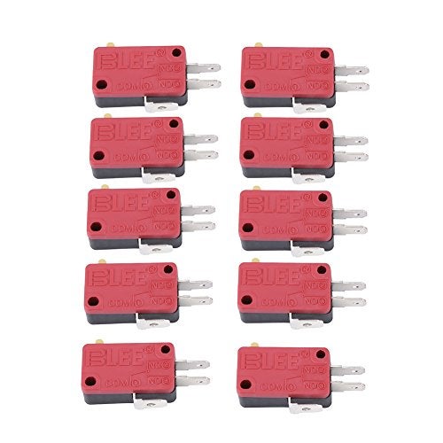 Hilitand 10Pcs Red 3Pins Start Push Button Micro Switch Replacement for Gaming Player - Image 3