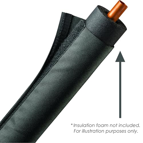 Electriduct 3 Inch HVAC Protective Sleeve Wrap Around Existing Foam Insulation UV Weather Resistant Outdoor Pipe Protection Cover for Heat Pump AC Air Conditioning Copper Line Sets 6 Feet - Image 3