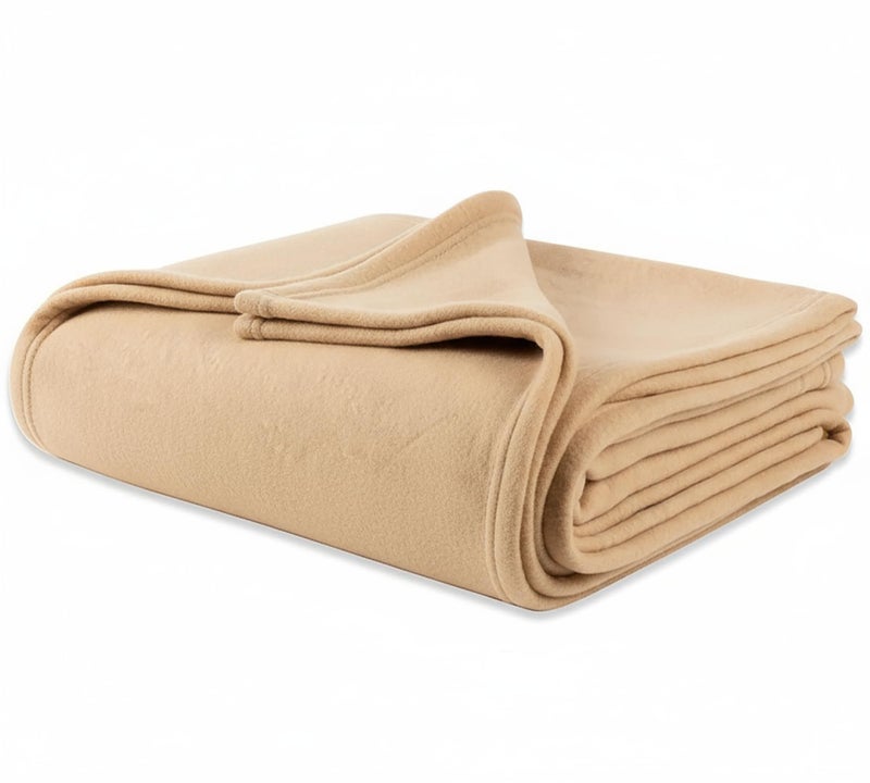 STARNSTYLE 300 TC All Season Solid/Plain Lightweight Polar Fleece Single Bed Blanket (152 x 230 cm) Gold Blanket SingleIV5 - Image 4