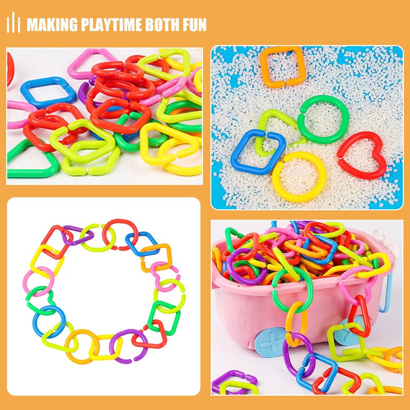 70pcs Multicolor Geometric Linking Early Learning Development Toys Sensory Play for Kids Baby Strollers Seats and High Chairs Travel Accessories Set - Image 3