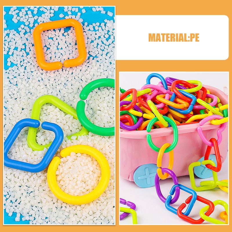 70pcs Multicolor Geometric Linking Early Learning Development Toys Sensory Play for Kids Baby Strollers Seats and High Chairs Travel Accessories Set - Image 5