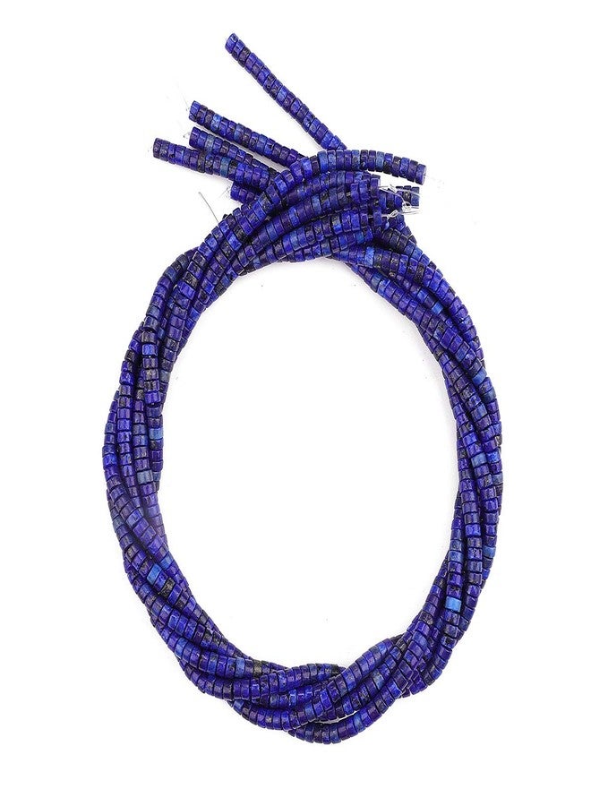 BEADIA Natural Lapis Lazuli Spacer Beads Caps Loose Semi Gemstone for Beading Jewelry Making 4mmx2mm 38cm - Image 4
