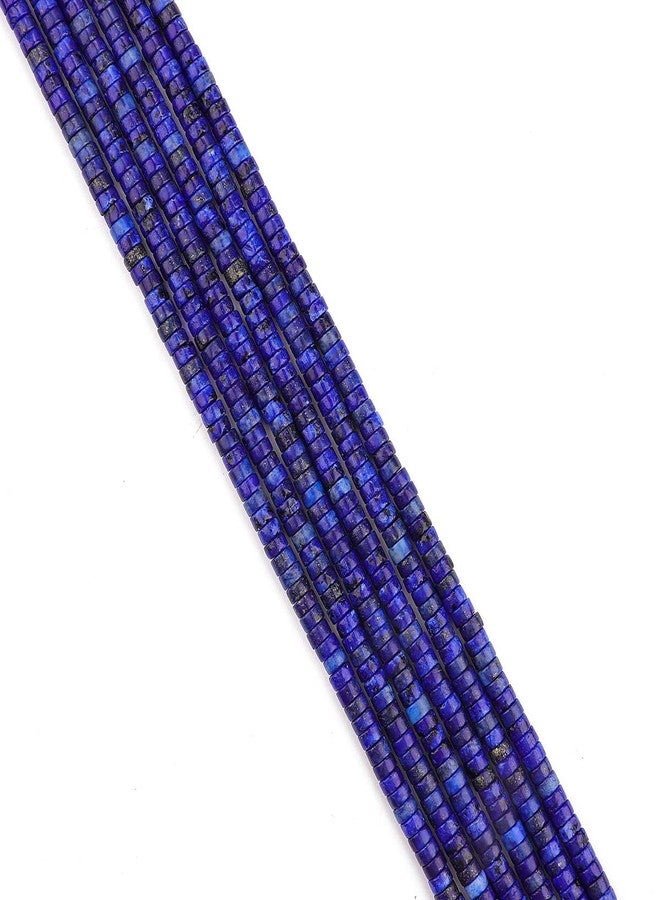 BEADIA Natural Lapis Lazuli Spacer Beads Caps Loose Semi Gemstone for Beading Jewelry Making 4mmx2mm 38cm - Image 3