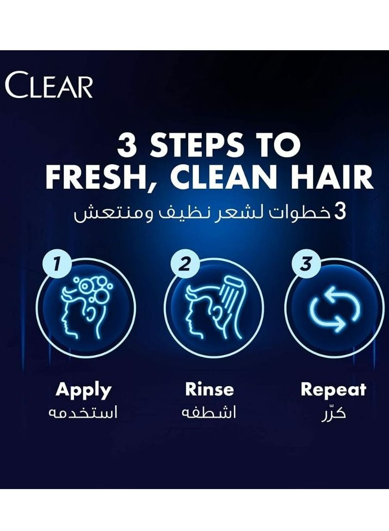 Clear Men's Anti-Dandruff Shampoo Cool Sport Menthol, 400ml - Image 4