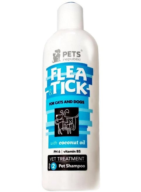 Pets Republic Flea & Tick Shampoo Coconut Oil for Cats & Dogs 500 ml