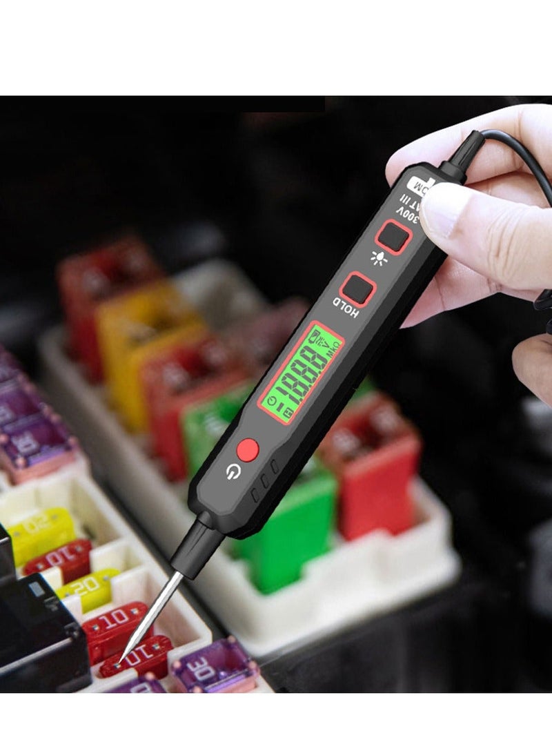 Automotive Test Light DC 0.8V-100V Smart Digital Voltage Tester with LCD Backlight Display Car Truck Vehicle Circuits Low Voltage Tester Probe Digital Circuit Tester with Flashlight - Image 5