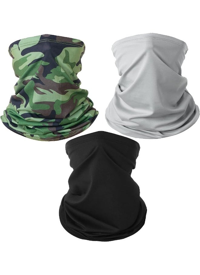 ECVV - 3 Pack Neck Gaiter Summer Fishing Face Mask Scarf Reusable UV Protection Headwear Breathable Face Cover Scarf for Cycling Skiing Fishing Hiking - Image 1