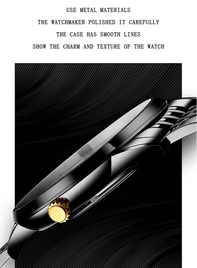 BINBOND Watches for Men Watch Luxury Stainless Steel Quartz Waterproof Watch - Image 4