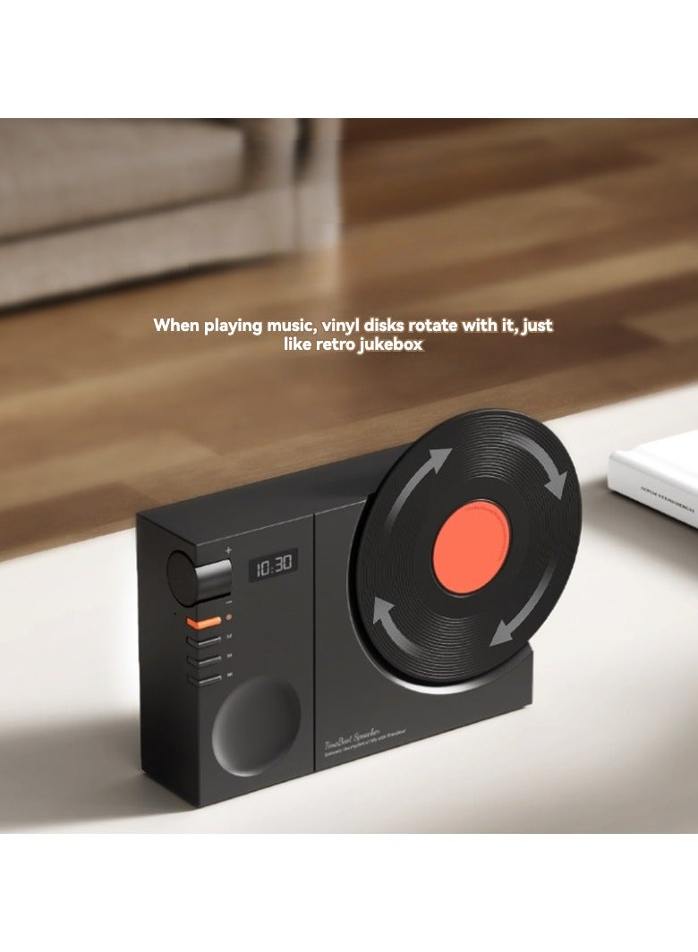 Clock bluetooth speaker Desktop retro clock style music player Portable Bluetooth Speakers - Image 2