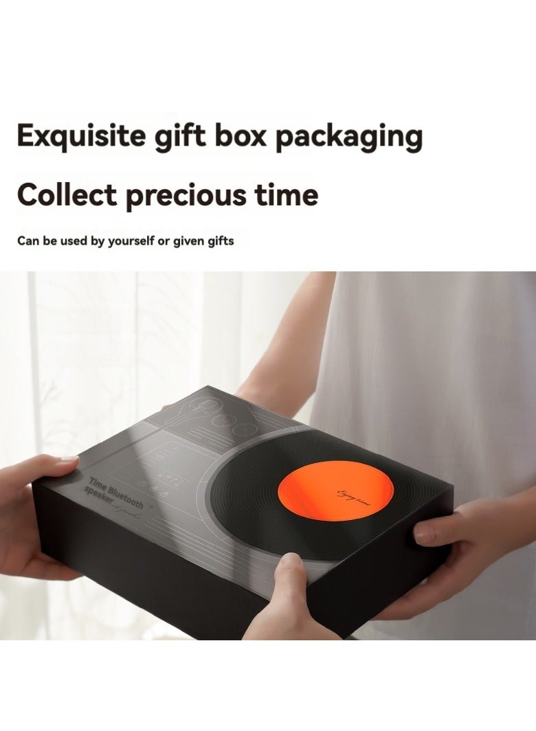 Clock bluetooth speaker Desktop retro clock style music player Portable Bluetooth Speakers - Image 4