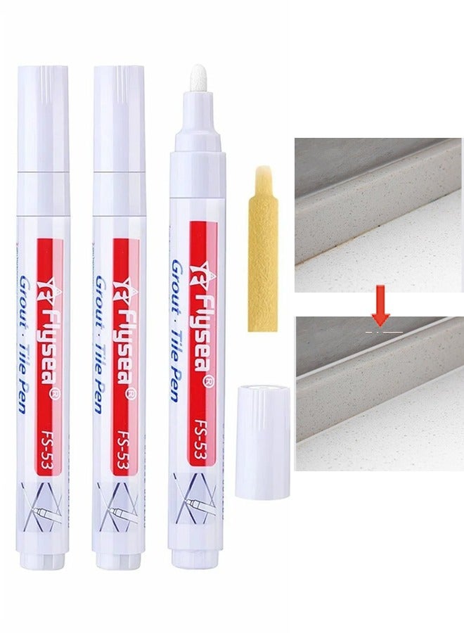 فلاي سي 3 قطع بلاط القلم - جدار الجص ترميم القلم إصلاح ماركر الجص حشو القلم لترميم البلاط الجص الجدار الأرضيات الحمامات والمطبخ الأبيض - Image 1