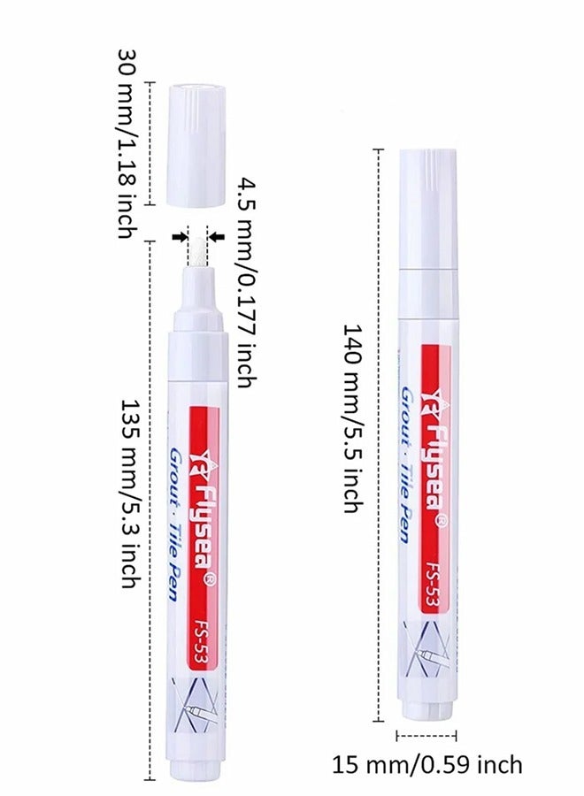 فلاي سي 3 قطع بلاط القلم - جدار الجص ترميم القلم إصلاح ماركر الجص حشو القلم لترميم البلاط الجص الجدار الأرضيات الحمامات والمطبخ الأبيض - Image 5